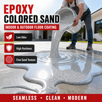 Revêtement de sol en sable coloré à effet marbre, époxy quartz, auto-nivelant, haute dureté, résistant aux rayures, pratique pour la construction (OEM)