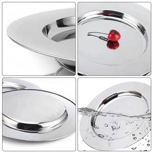 Wedding Silver Charger Custom Luxury Round Metal Dinner Serving Food <b>Plate</b> in Bulk - Product Image 5