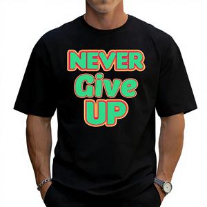 T-shirt décontracté vintage pour homme avec imprimé motivant, 100 % coton 180g, manches courtes, écologique, respirant, vente en gros depuis l'entrepôt américain - Product Image 1