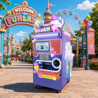 Máquina de Helados Robótica de Autoservicio 24/7 con Sistema de Gestión Remota en la Nube para Parques de Atracciones