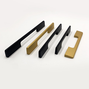 Modern Outdoor Furniture Cabinet Dresser Drawer Handles <strong>Matt</strong> <strong>Black</strong> Aluminium Alloy 1 Meter Long Wardrobe <strong>Door</strong> Handle Kitchen - Product Image 6