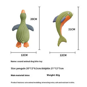 Enten form Gummi Hund Quietschendes Spielzeug Latex <span class=keywords><strong>Monster</strong></span> Interaktives Haustier Kau spielzeug mit Quietschen - Product Image 6