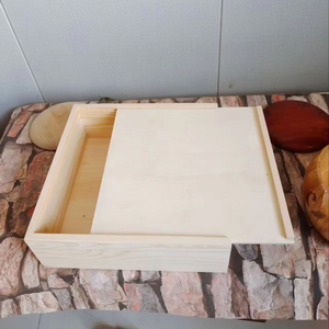 Caja de Regalo de Madera de Pino sin Acabado con Tapa Deslizante y Logo Personalizado, Cajas de Madera Hechas a Mano - Product Image 4