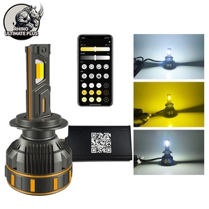 RHINO T100 3 colori 3000k 4300k 6000k 320W <span class=keywords><strong>auto</strong></span> <span class=keywords><strong>lampadine</strong></span> <span class=keywords><strong>Led</strong></span> con controllo APP <span class=keywords><strong>H7</strong></span> H4 H1 24V 12V - Product Image 2
