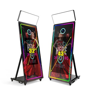 Nouvelle conception 65 pouces beauté noir magique miroir <span class=keywords><strong>Photo</strong></span> Booth écran tactile Machine avec caméra et imprimante pour événement miroir Booth - Product Image 3