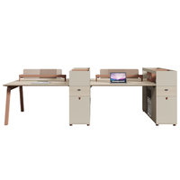 Bureau d'ordinateur convertible et extensible au design moderne et minimaliste avec séparateurs pour le travail du personnel