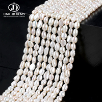 Perles d'eau douce blanches naturelles irrégulières, multi-tailles 4-11mm, perles en vrac double face pour la fabrication de bijoux, collier, bracelet, pour femmes