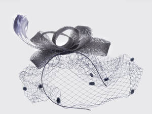 MIO <span class=keywords><strong>Vintage</strong></span> femmes élégant voile plume Fascinators bandeau mariage thé fête mariée fleur chapeaux pilulier Derby chapeaux Net - Product Image 5