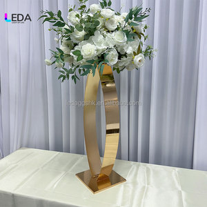 LEDAGG Luxury Gold Metal Flower <b>Stand</b> Wedding Centerpiece Tall <b>Vase</b> Decorative Table Arrangement - Product Image 6