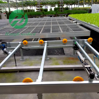 Grands bancs logistiques entièrement automatiques pour légumes et plantes Banc roulant stable Film d'aluminium Serres agricoles