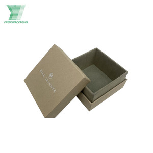 Free Sample Simple Design Gift Boxes Packaging With Hot Stamping Custom Kraft Lift-off Lid Shoulder Neck Rigid Box