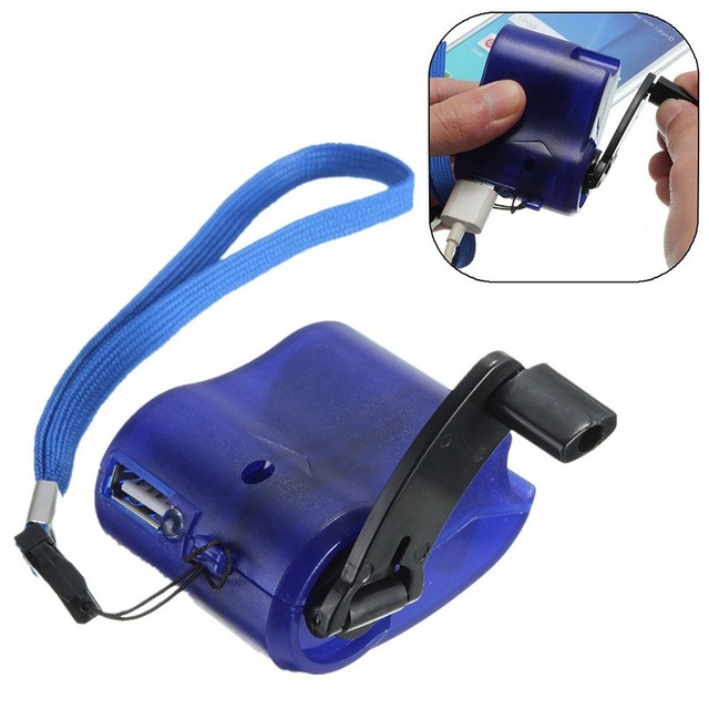 New Portable Hand Cranked Power Dynamo Generator Outdoor Emergency USB Charger for Mobile Phone Camera Travel Charger