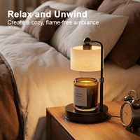Lampe chauffe-bougie à intensité variable avec minuterie et hauteur réglable, design personnalisé, pour la décoration intérieure