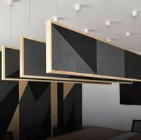 Panneau acoustique en polyester, panneaux acoustiques suspendus, panneaux acoustiques absorbants le son pour bureau