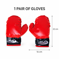 Gants de boxe pour enfants, une paire avec fermeture à sangle de poignet, mitaines de boxe pour enfants pour jeux de rôle sportifs à partir de 3 ans
