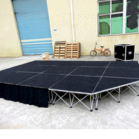 Scène portable d'extérieur 4x4 pieds, plateforme de scène en gros pour événements, scène mobile rapide avec tapis