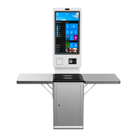 Terminal de paiement pour borne de commande avec lecteur de codes-barres, écran tactile capacitif 10 points, compatible SDK, impression de tickets 21,5/23,6/32 pouces