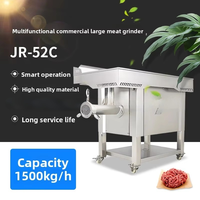 Hachoir à viande électrique commercial en acier inoxydable, capacité 500 kg/h, pour usage industriel (sortie d'usine)