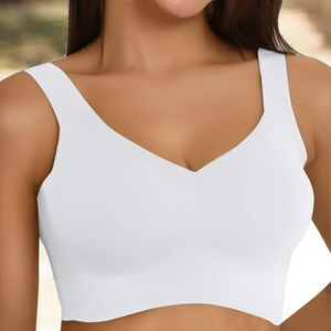 Soutien-gorge de sport sexy pour femme avec bretelles croisées, léger, respirant, maintien élevé, en tissu brossé, crop top de fitness - Product Image 3