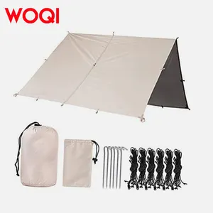 沃奇旅行户外飞行雨棚野营帐篷防水篷布可折叠伸缩式天窗