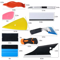 Kit d'emballage de voiture USA avec film teinté pour vitres Racloir en feutre de vinyle Outils de raclage en plastique durable