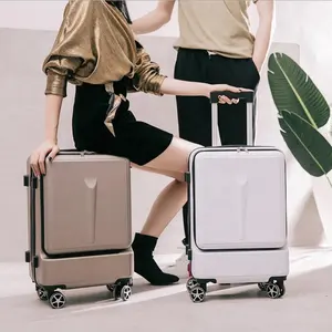Valigia per bagagli intelligente con tasca frontale aperta in ABS di alta qualità bagaglio a mano