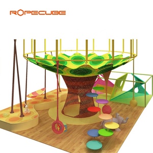 <span class=keywords><strong>Aire</strong></span> <span class=keywords><strong>de</strong></span> <span class=keywords><strong>jeux</strong></span> d'escalade en <span class=keywords><strong>filet</strong></span> tricoté d'intérieur pour enfants Ropecube <span class=keywords><strong>avec</strong></span> manèges <span class=keywords><strong>de</strong></span> parc d'attractions Structures <span class=keywords><strong>de</strong></span> jeu en corde souple personnalisées pour les zones amusantes - Product Image 6