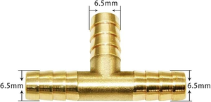 Conector en T de latón forjado Boeray con orificios de montaje de 1/4 y 1/2 para piezas de semirremolques - Product Image 2