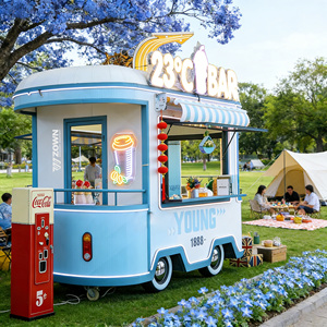 Camion de restauration rapide BBQ, chariot mobile de vente de pizzas pour restaurants et industries alimentaires - Product Image 1