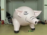 BOYI Gonflable Cochon Mascotte Gonflable Musique Cochon Gonflable Rose Cochon Ballon
