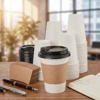 Gobelet à café en papier à double paroi personnalisé de qualité supérieure, logo personnalisé, revêtement à base d'eau, sans plastique, biodégradable