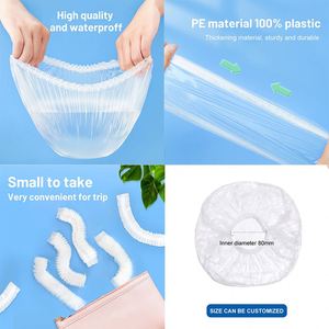 Capuchon de shampooing sans rinçage marque privée jetable sans rinçage à l'eau bonnet de douche pour les soins aux personnes âgées bonnet de douche transparent - Product Image 5