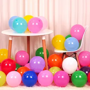 12 Inch Cao Su Bóng Đảng Trang Trí 10 Inch Kim Loại Bóng Bay Macaron Hạnh Phúc Sinh Nhật Helium Bóng Bay