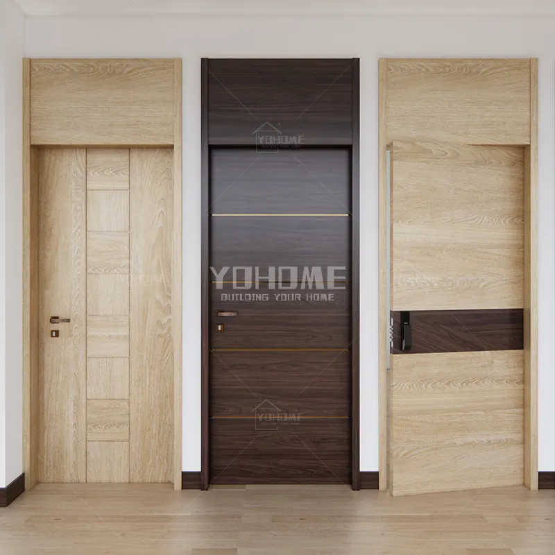 أبواب داخلية للبيع بالجملة من المصنع ديكور منزلي أبواب داخلية عصرية وإطار باب داخلي فاخر للمنزل