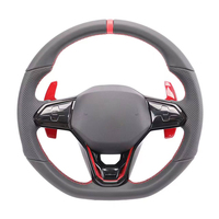 Vente en gros de volant en cuir lisse perforé avec coutures noires pour Volkswagen Golf 8 Volant de voiture à bas prix