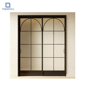 Puerta <span class=keywords><strong>de</strong></span> vidrio corrediza <span class=keywords><strong>de</strong></span> <span class=keywords><strong>dos</strong></span> paneles <span class=keywords><strong>de</strong></span> 8 mm con marco <span class=keywords><strong>de</strong></span> aluminio para decoración <span class=keywords><strong>de</strong></span> interiores y tabiques - Product Image 5