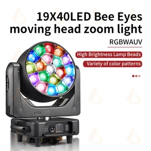 Systèmes d'éclairage de scène AICPOSE 19x40w Bee Eye Moving Head Light Mode DMX RGBW LED Moving Head Light - Product Image 2