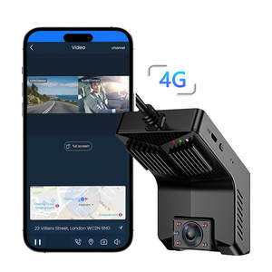 DVR de voiture à double objectif 4G avec GPS CMSV6 Caméra de voiture de gestion de flotte de taxis avec diffusion en direct, caméra DVR de tableau de bord de voiture, caméra DMS ADAS - Product Image 1