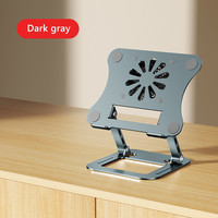 Support d'ordinateur portable pliable en aluminium réglable avec ventilateur de refroidissement pour ordinateur portable, tablette ou PC de 10 à 17 pouces