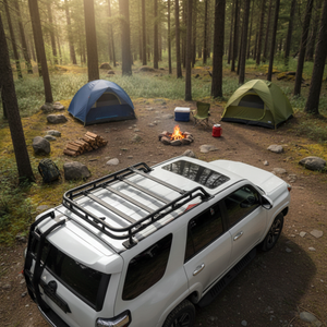 MENGXIANG Nouveau design, barre transversale <span class=keywords><strong>de</strong></span> <span class=keywords><strong>toit</strong></span> en alliage d'aluminium noir réglable <span class=keywords><strong>de</strong></span> haute qualité, capacité <span class=keywords><strong>de</strong></span> charge élevée, pour Toyota 2014+ - Product Image 2