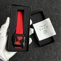 Montre SABR originale avec cadran arabe, étanche 3ATM, mouvement à quartz, bracelet en silicone magnétique, montre carrée SABAR pour femmes et hommes musulmans