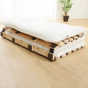 King <strong>Size</strong> Modern Japanese Style Tatami <strong>Platform</strong> <strong>Bed</strong> Solid Oak Pine Panel Fold-Up Design for Home Use Wooden <strong>Beds</strong> - Product Image 6