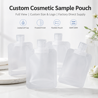Pochette souple personnalisée avec bec verseur et couvercle à vis, emballage de pochette à bec verseur pour soins de la peau, pochette de recharge pour cosmétiques