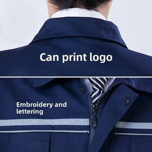 Overol de Trabajo Antiestático Personalizado de Primavera/Otoño, <span class=keywords><strong>Ropa</strong></span> de Trabajo de Algodón Sinopec, <span class=keywords><strong>Ropa</strong></span> de Protección Laboral con Logotipo Impreso de Fábrica - Product Image 4