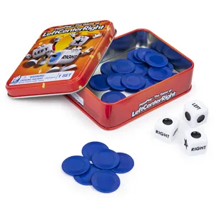 Classic Left Center Right Game Dice And Chips In A Tin