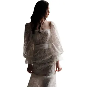 Корейское легкое 2023 новое ретро свадебное платье в стиле Мори простое белое платье с помолвкой