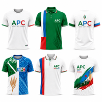 T-shirt personnalisé pour la campagne au Nigeria, échantillon rapide, vêtements pour rallye politique, impression photo, uniforme promotionnel, approvisionnement direct usine