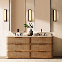 Style de luxe Art Décor Naturel LED Tout Cuivre Laiton Albâtre Marbre Pierre Applique Murale Applique Lumières Salon