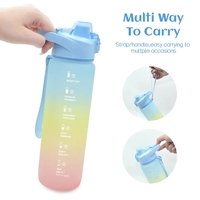 Cadeau Personnalisation NEW Lock 1000ml Grande bouteille de sport sans BPA réutilisable étanche Bouteille d'eau de motivation