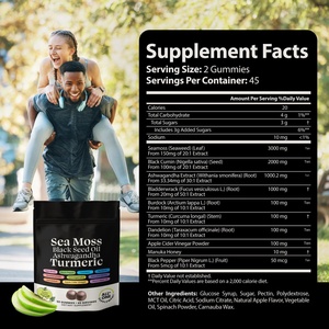 売れ筋食品グレード70%海藻ハーブエキスサプリメントシーモスパウダー90カウントオールインワンサプリメント45日分 - Product Image 3